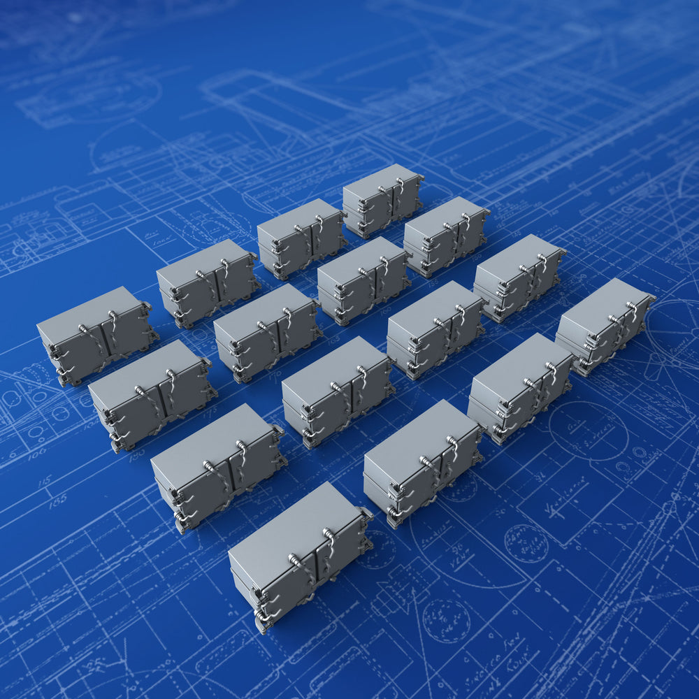 1/144 Royal Navy 40mm Bofors Ready Use Lockers x16