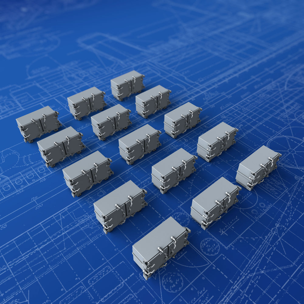 1/200 Royal Navy 40mm Bofors Ready Use Lockers x15