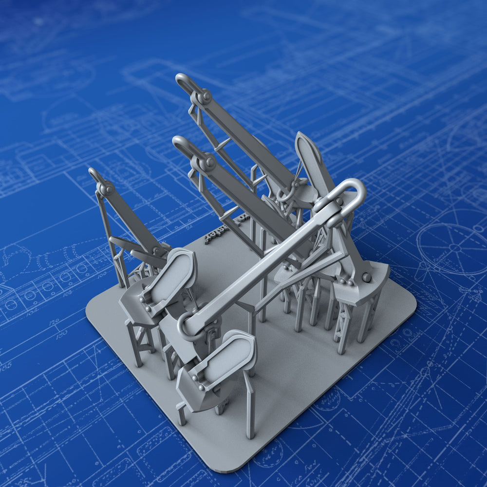 1/144 Royal Navy HMS Hood Anchor Set x4 Anchors (2x 192cwt, 1x 191cwt & 1x 60cwt)