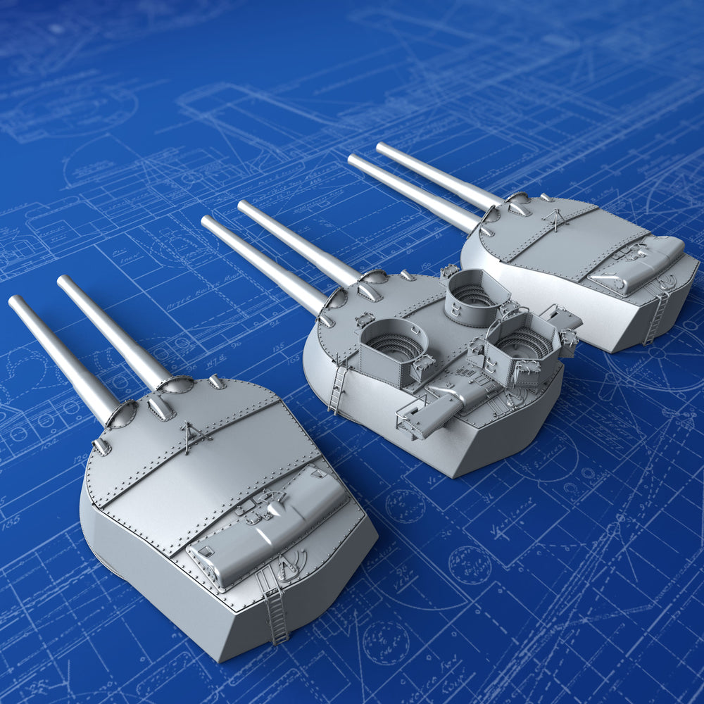 1/350 Royal Navy 15" (38.1cm) MKI*/N Turrets x3 HMS Renown (1942)