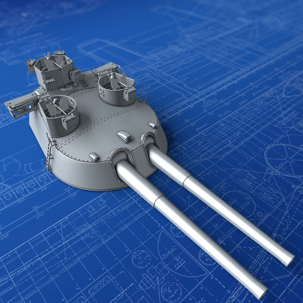 1/350 Royal Navy 15" (38.1cm) MKI*/N Turrets x3 HMS Renown (1942)