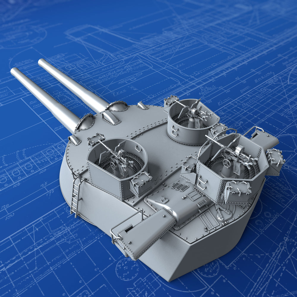 1/350 Royal Navy 15" (38.1cm) MKI*/N Turrets x3 HMS Renown (1942)