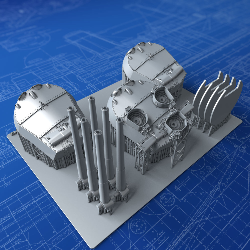 1/350 Royal Navy 15" (38.1cm) MKI*/N Turrets x3 HMS Renown (1942)