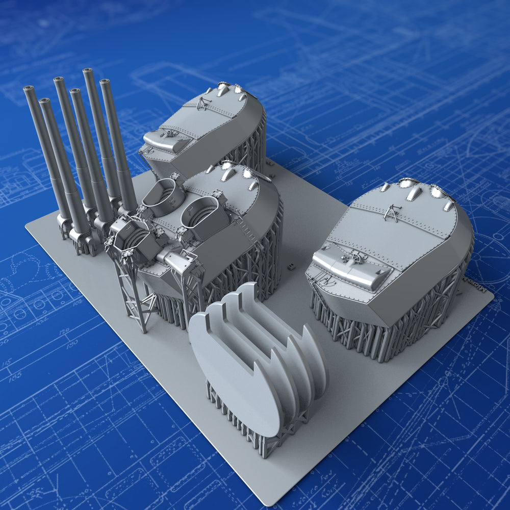 1/350 Royal Navy 15" (38.1cm) MKI*/N Turrets x3 HMS Renown (1942)