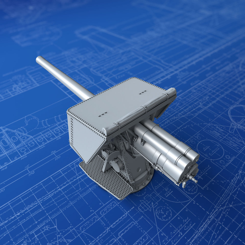 1/96 Royal Navy 4.7" (12 cm) BL MKI & MKII on CPVI Mount x5