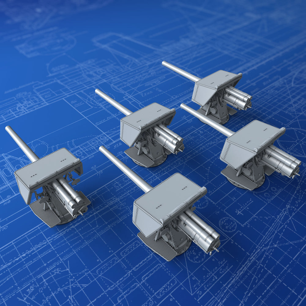 1/96 Royal Navy 4.7" (12 cm) BL MKI & MKII on CPVI Mount x5