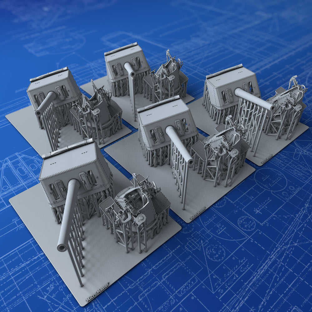 1/72 Royal Navy 4.7" (12 cm) BL MKI & MKII on CPVI Mount x5