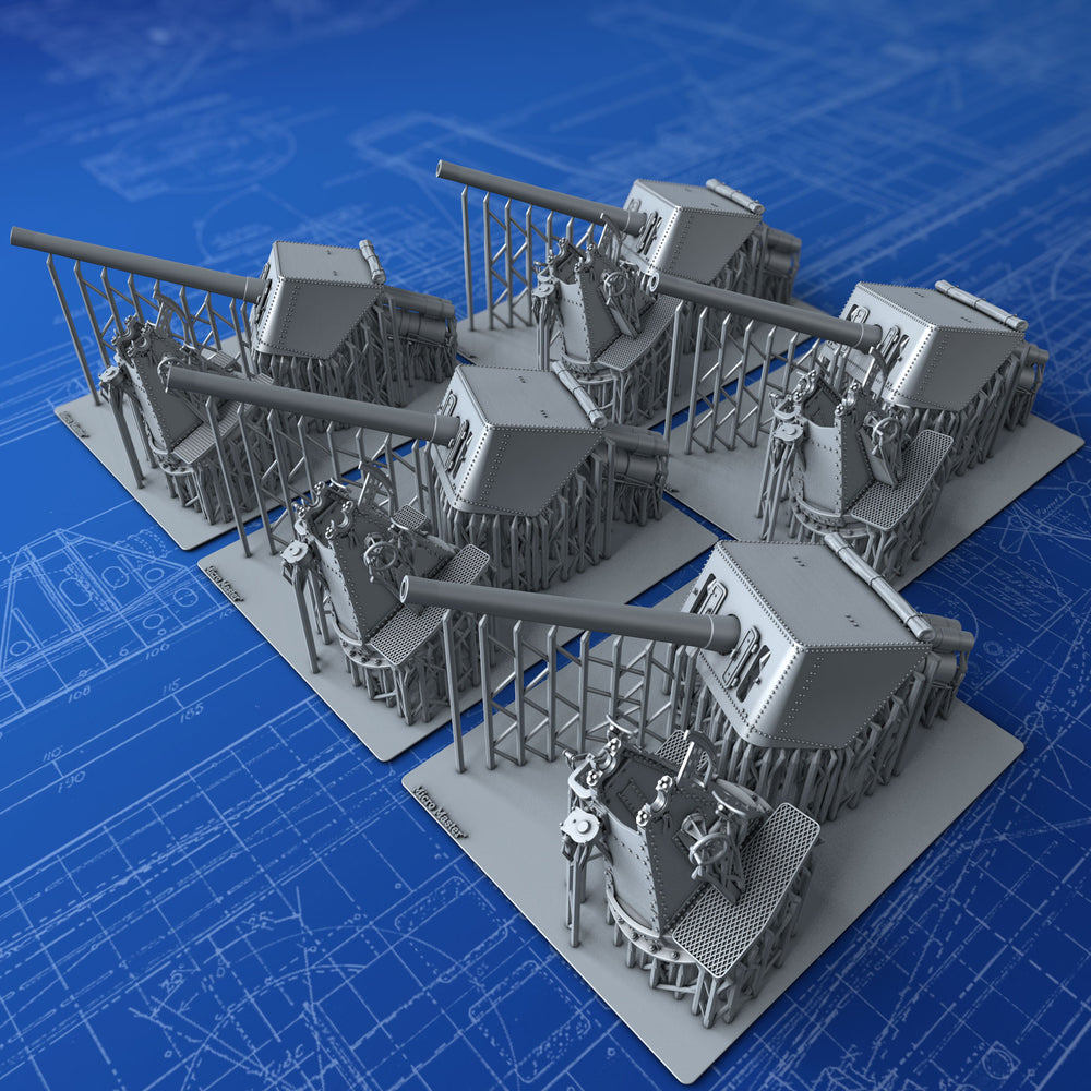 1/96 Royal Navy 4.7" (12 cm) BL MKI & MKII on CPVI Mount x5