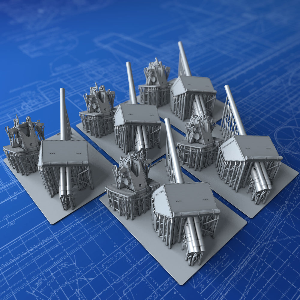 1/96 Royal Navy 4.7" (12 cm) BL MKI & MKII on CPVI Mount x5