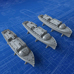 1/700 Royal Navy 35ft Admirals Barges (Motor Boats) x3