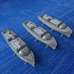 1/600 Royal Navy 35ft Admirals Barges (Motor Boats) x3