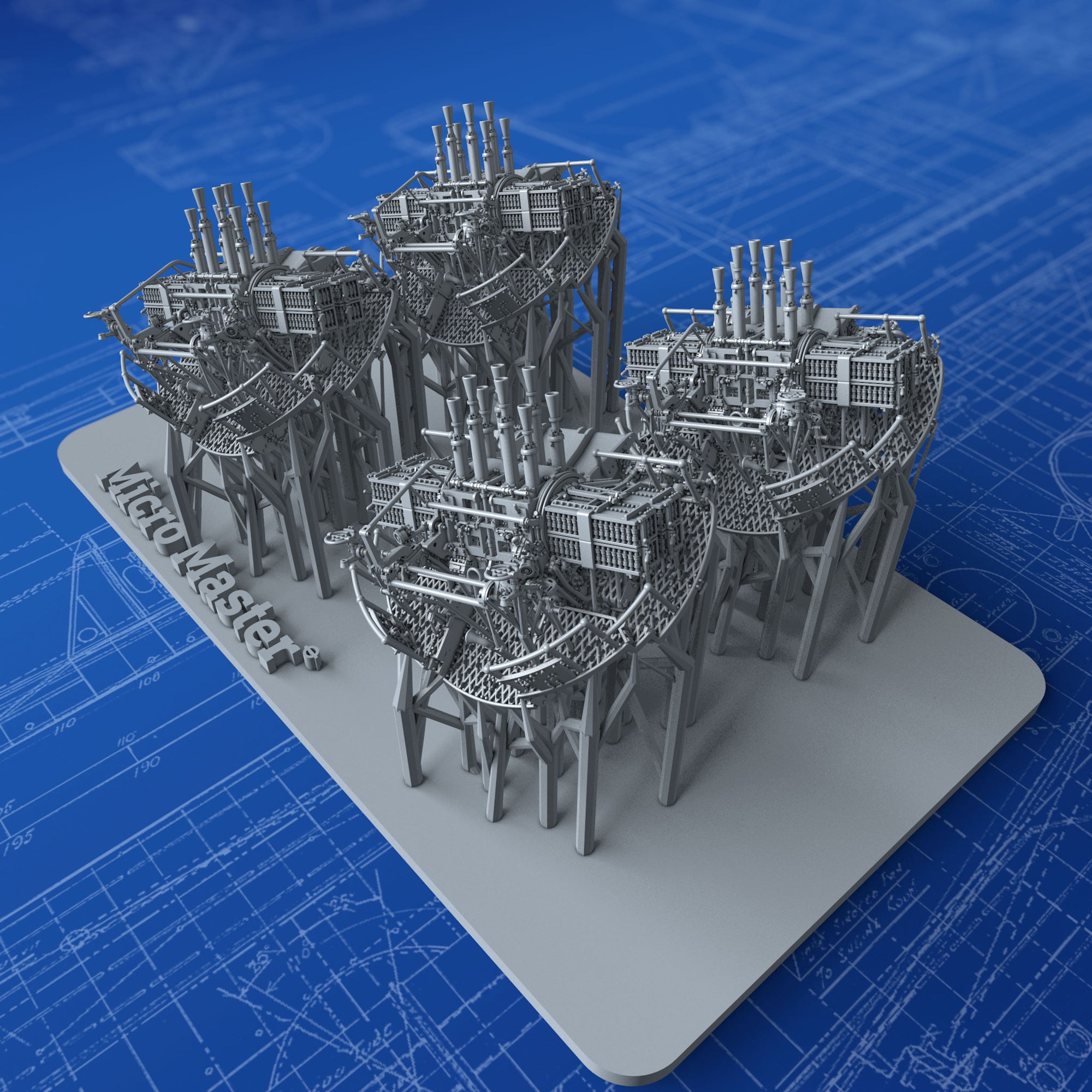 1/700 Royal Navy 2-pdr Octuple Pom Poms (4cm/39) QF MKVIII on ‘M’ (MKV ...