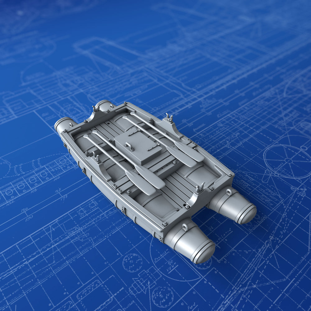 1/72 Royal Navy 10ft Working Dinghy Balsa Raft