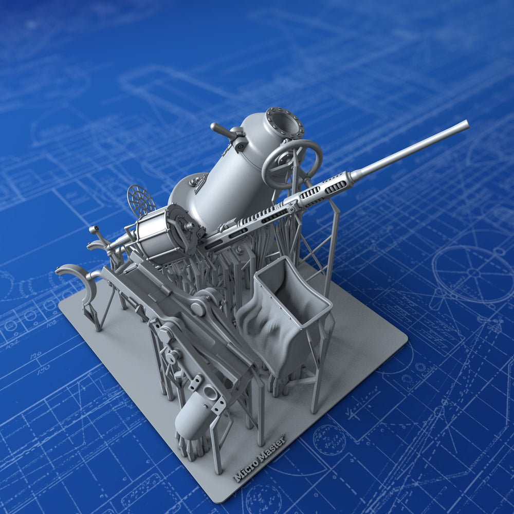 1/35 US Navy 20mm Oerlikon Mount MK 4 (0º Elevation, No Shield)