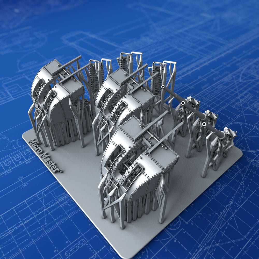 1/350 Royal Navy 4"/45 (10.2cm) QF MKXVI (MKXX Single Mounts) x3