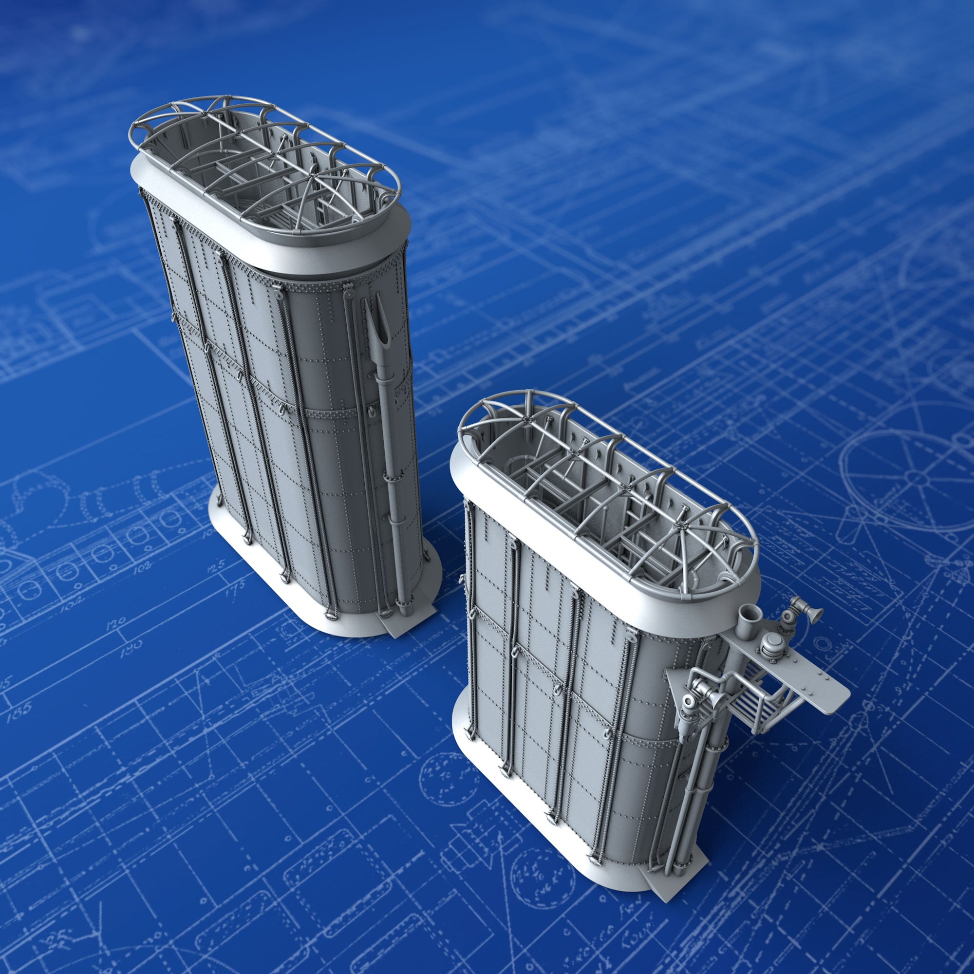 Micro Master Funnel 1/350 Royal Navy HMS Dreadnought Funnels – Micro Master 3D Printed ...