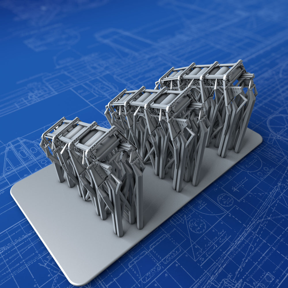 1/350 Royal Navy Depth Charge Rails x3 (Tribal Class, 8 Charge Version)