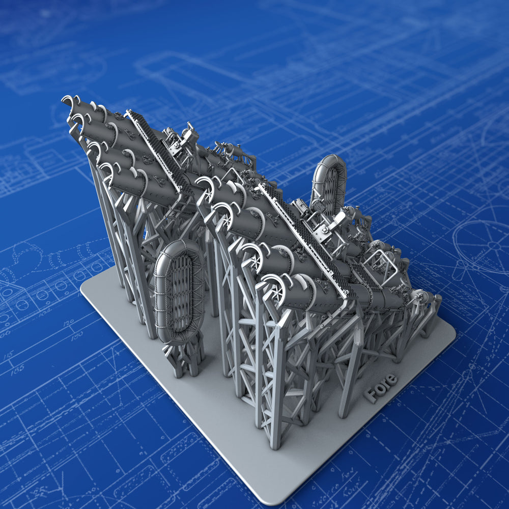 1/350 Royal Navy 21" QR MKVI Quad Torpedo Tubes x2 (E & F Class Destroyers)