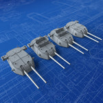 1/600 Royal Navy 8" MKVIII MKI Turrets x4 (HMAS Australia 1942)