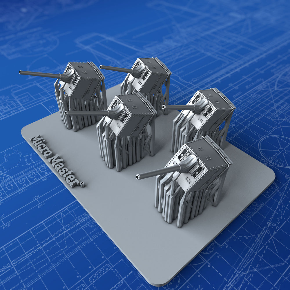 1/700 Royal Navy 6"/45 (15.2cm) BL MKXII x5 (C Class Cruisers)