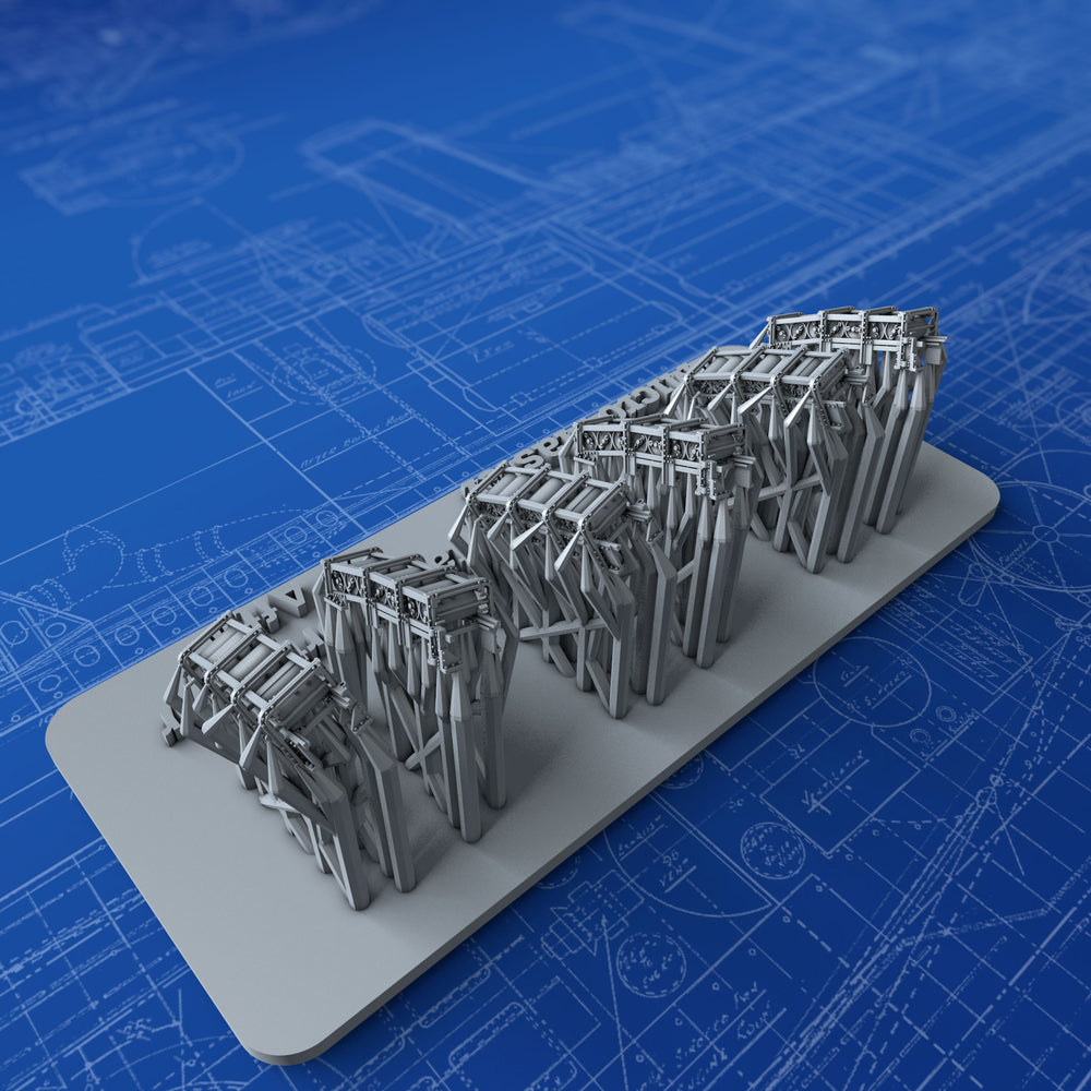 1/700 Royal Navy Depth Charge Rails x6 (7 Charge Version, Starboard & Port)