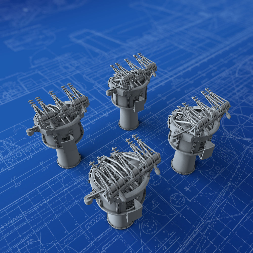 1/600 Royal Navy Rangefinder Director MKIIW (Type 285 Mod 1) x4 (RN Tr ...