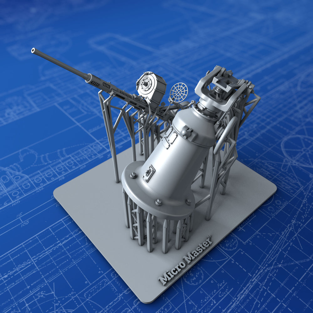 1/72 US Navy 20mm Oerlikon Mount MK 4 (0º Elevation, No Shield)