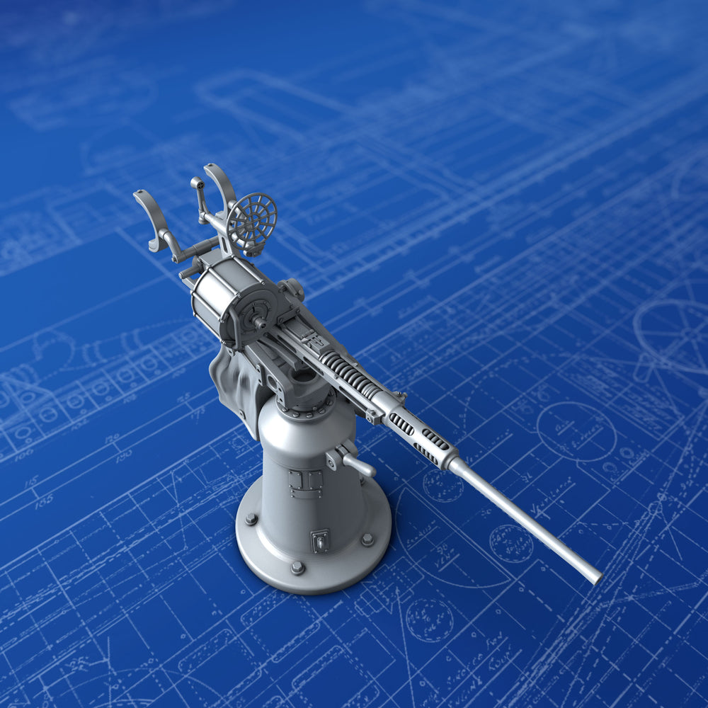 1/72 US Navy 20mm Oerlikon Mount MK 4 (0º Elevation, No Shield)