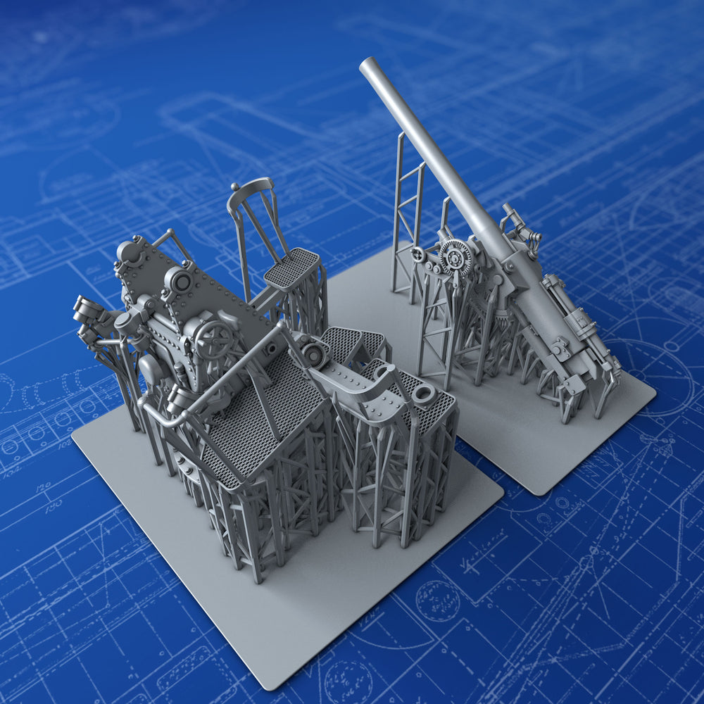 1/96 Royal Navy 4"/45 (10.2cm) QF MKV***(N) H/A MKIV (8" Cruisers Version)