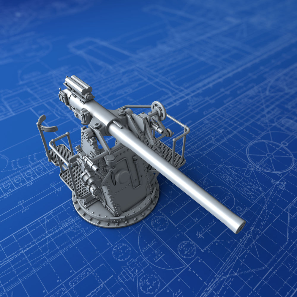 1/72 Royal Navy 4"/45 (10.2cm) QF MKV H/A MKIII Mounting