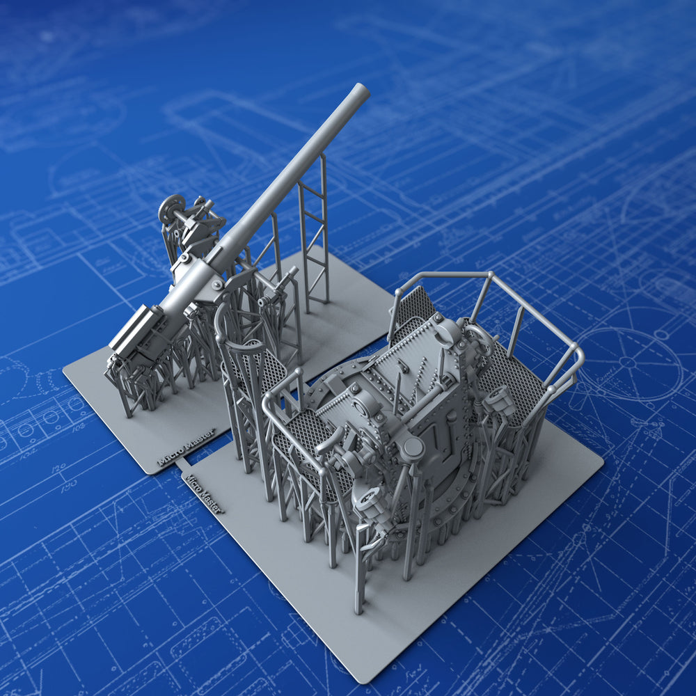 1/72 Royal Navy 4"/45 (10.2cm) QF MKV H/A MKIII Mounting