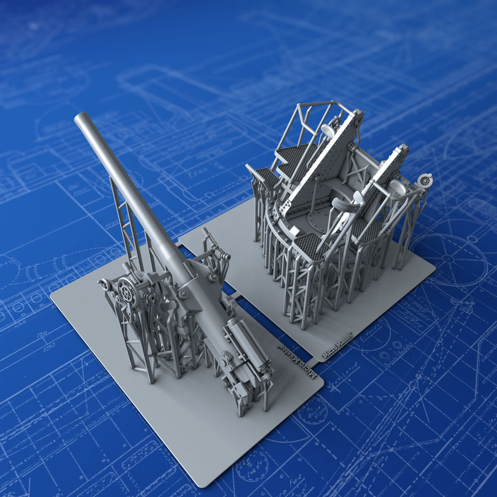 1/72 Royal Navy 4"/45 (10.2cm) QF MKV H/A MKIII Mounting