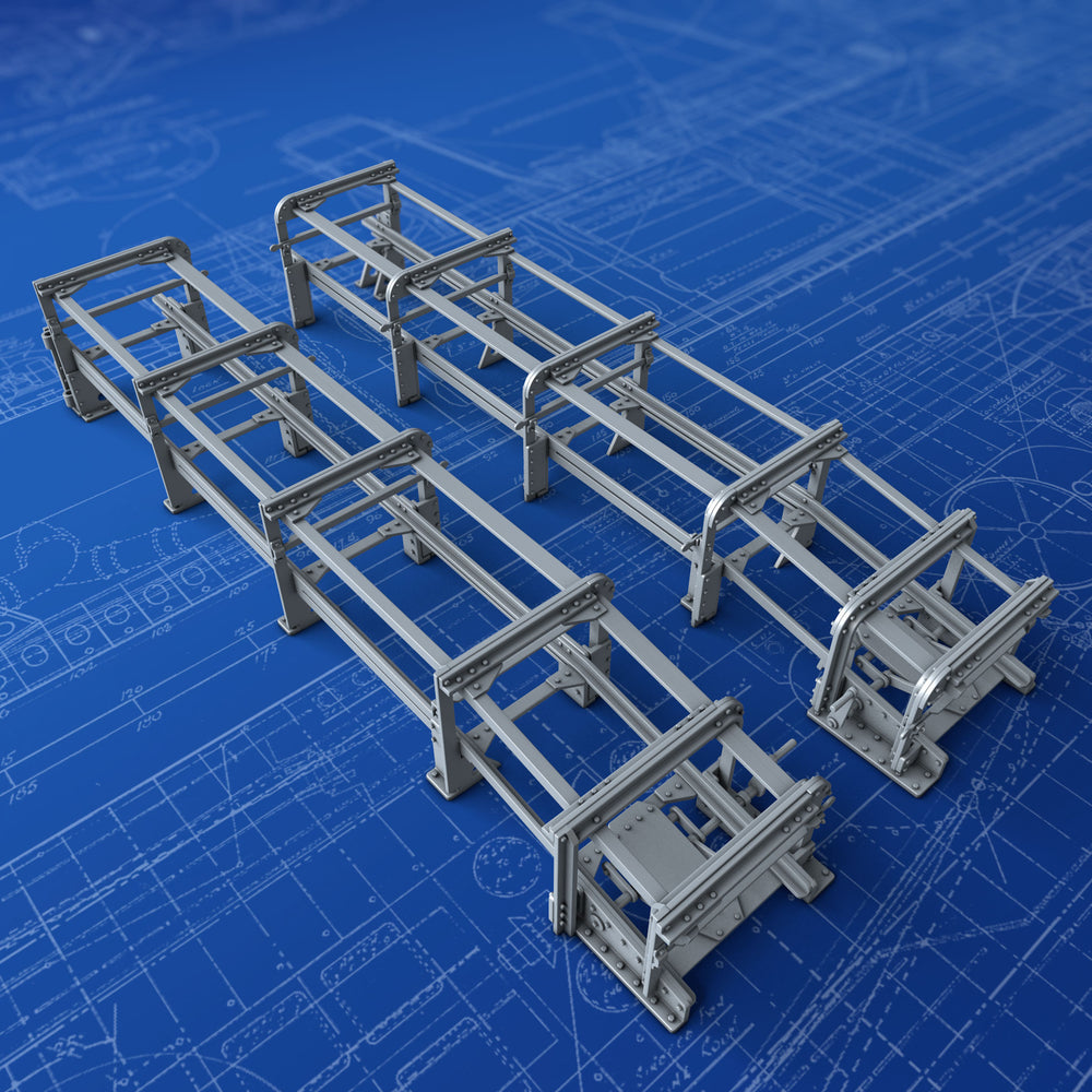 1/72 Royal Navy Depth Charge Rails MKI x2 (12 Charge Version)