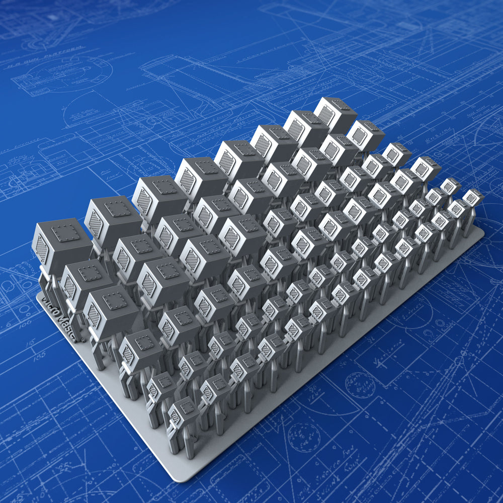 1/144 Royal Navy Small Square Type Mushroom Vents x66