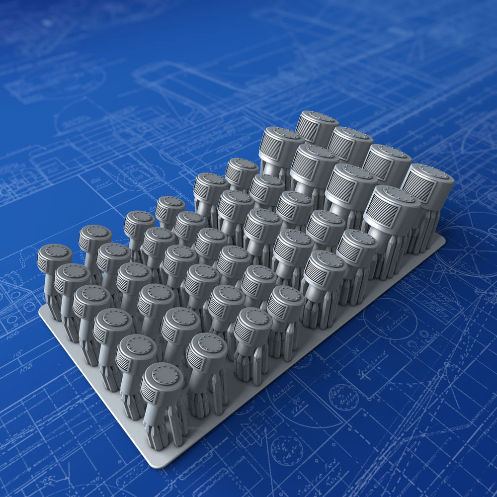 1/200 Royal Navy Large Mushroom Vents x42