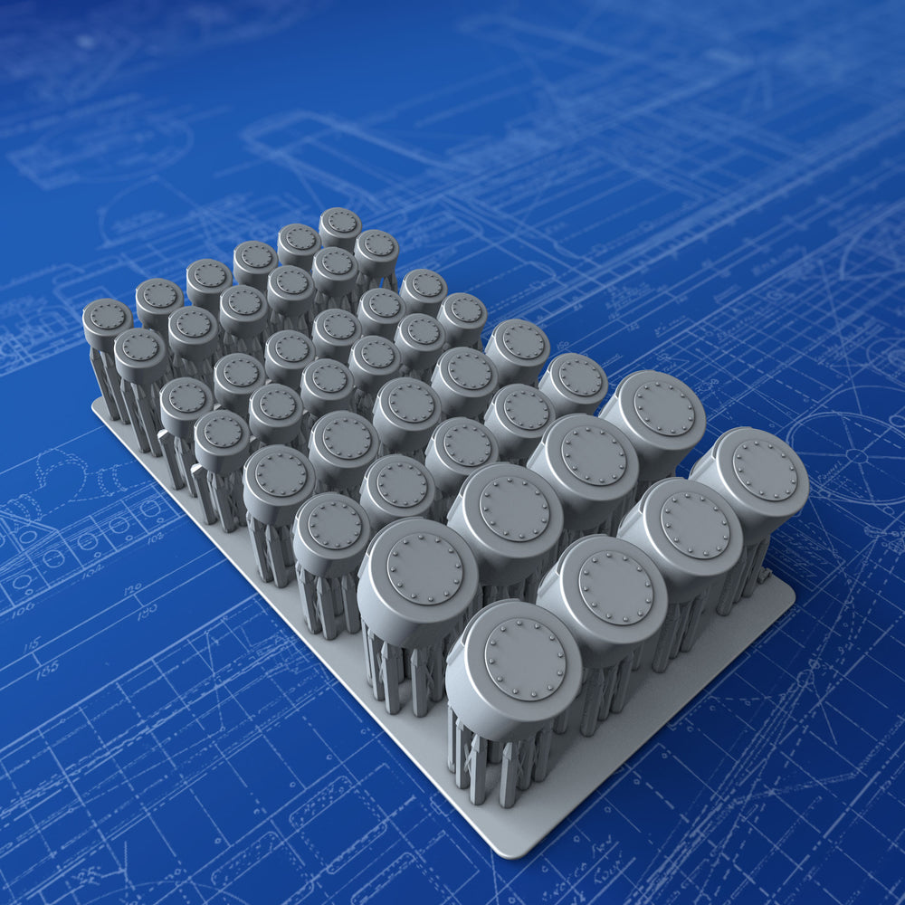 1/200 Royal Navy Large Mushroom Vents x42