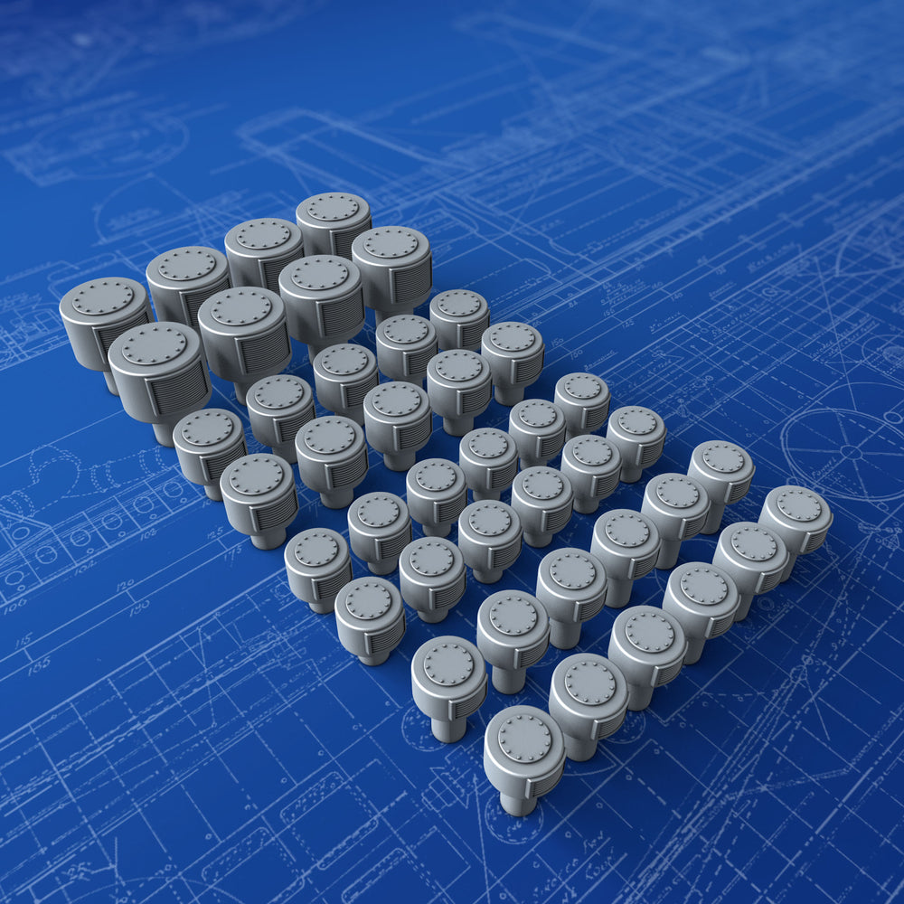 1/200 Royal Navy Large Mushroom Vents x42