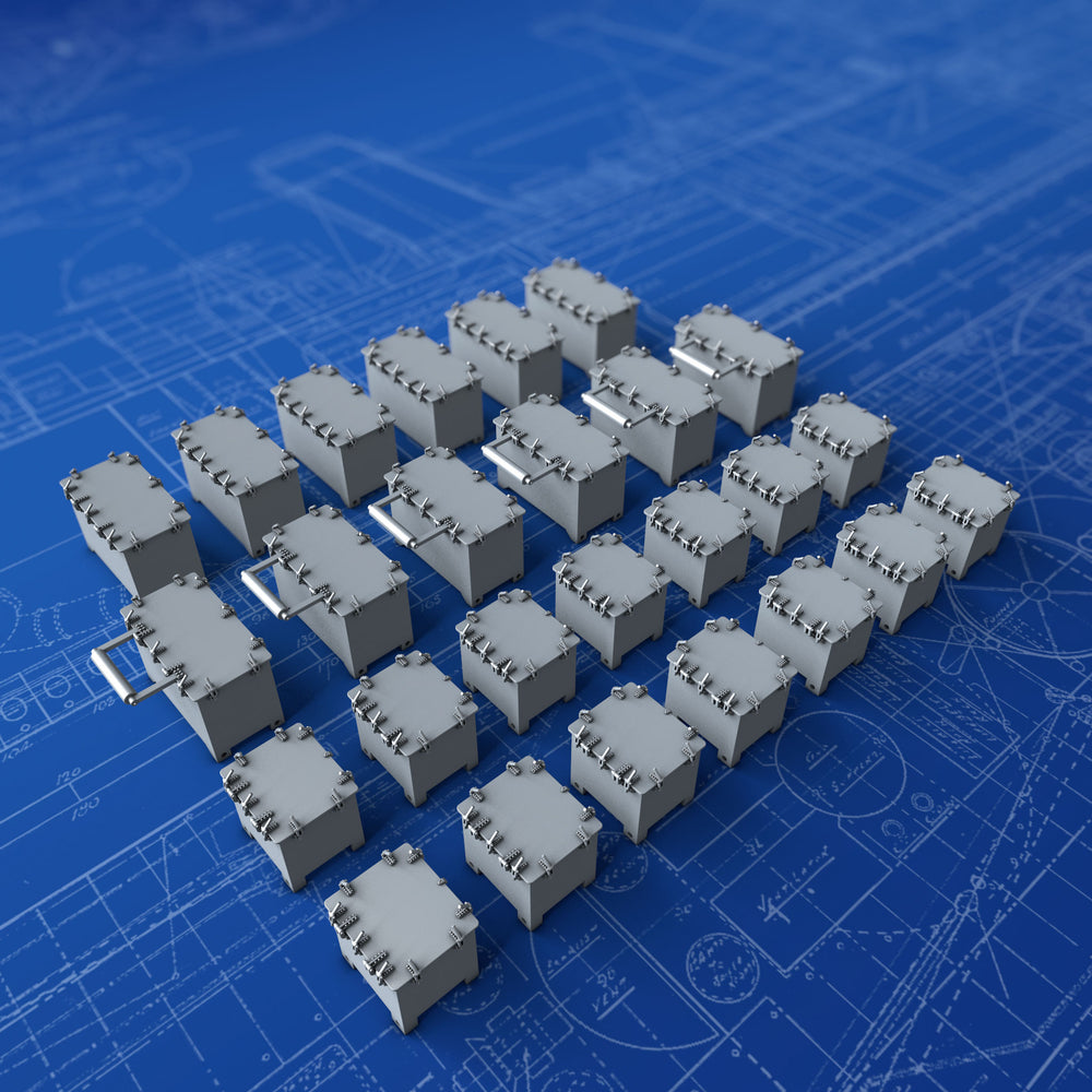 1/350 Royal Navy 2-pdr Pom Pom Ready Use Lockers x26 (3 Types)