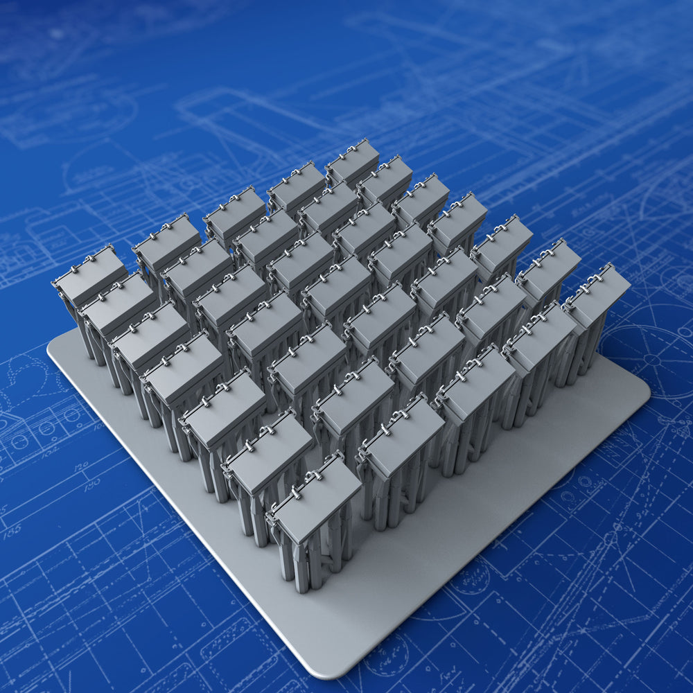 1/350 Royal Navy 40mm Bofors Ready Use Lockers x35