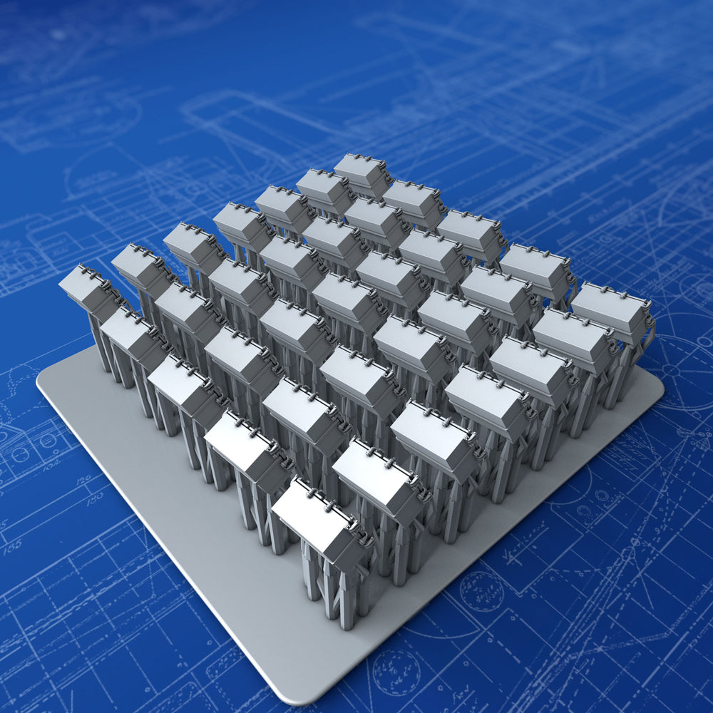 1/350 Royal Navy 40mm Bofors Ready Use Lockers x35