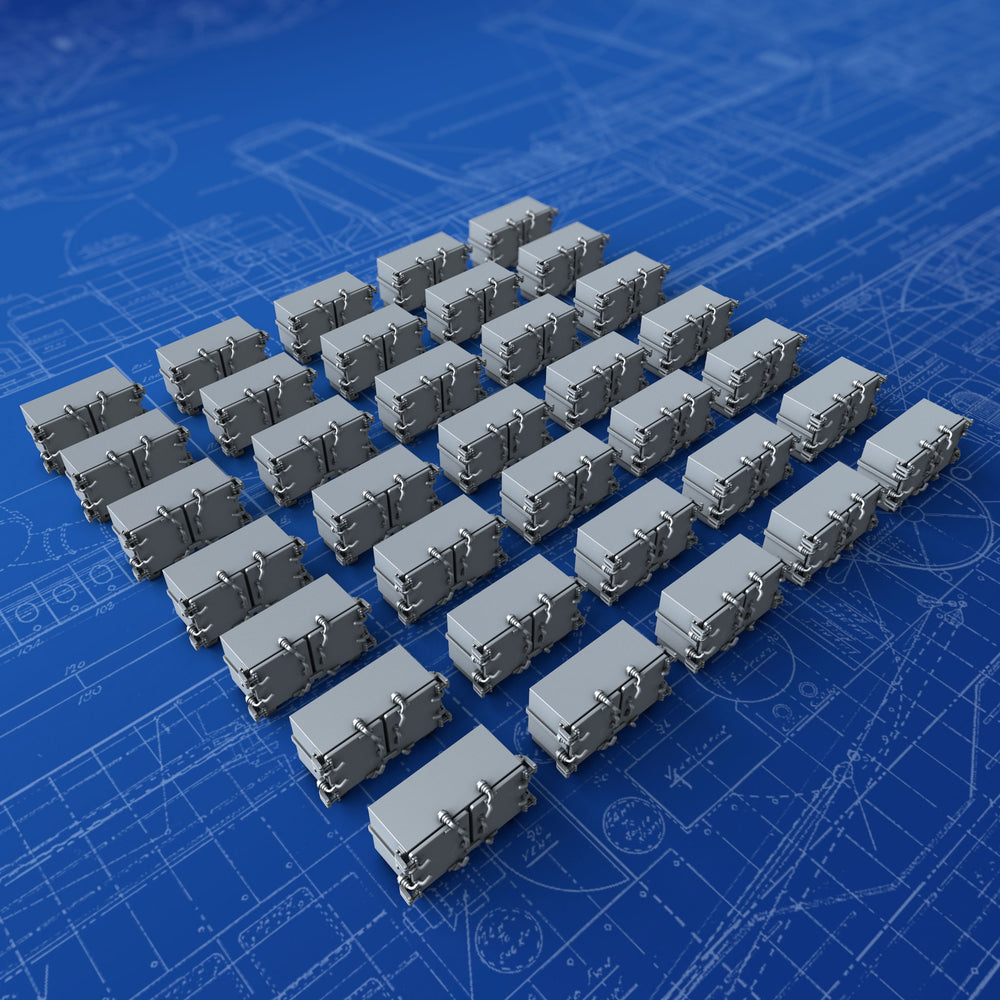 1/350 Royal Navy 40mm Bofors Ready Use Lockers x35