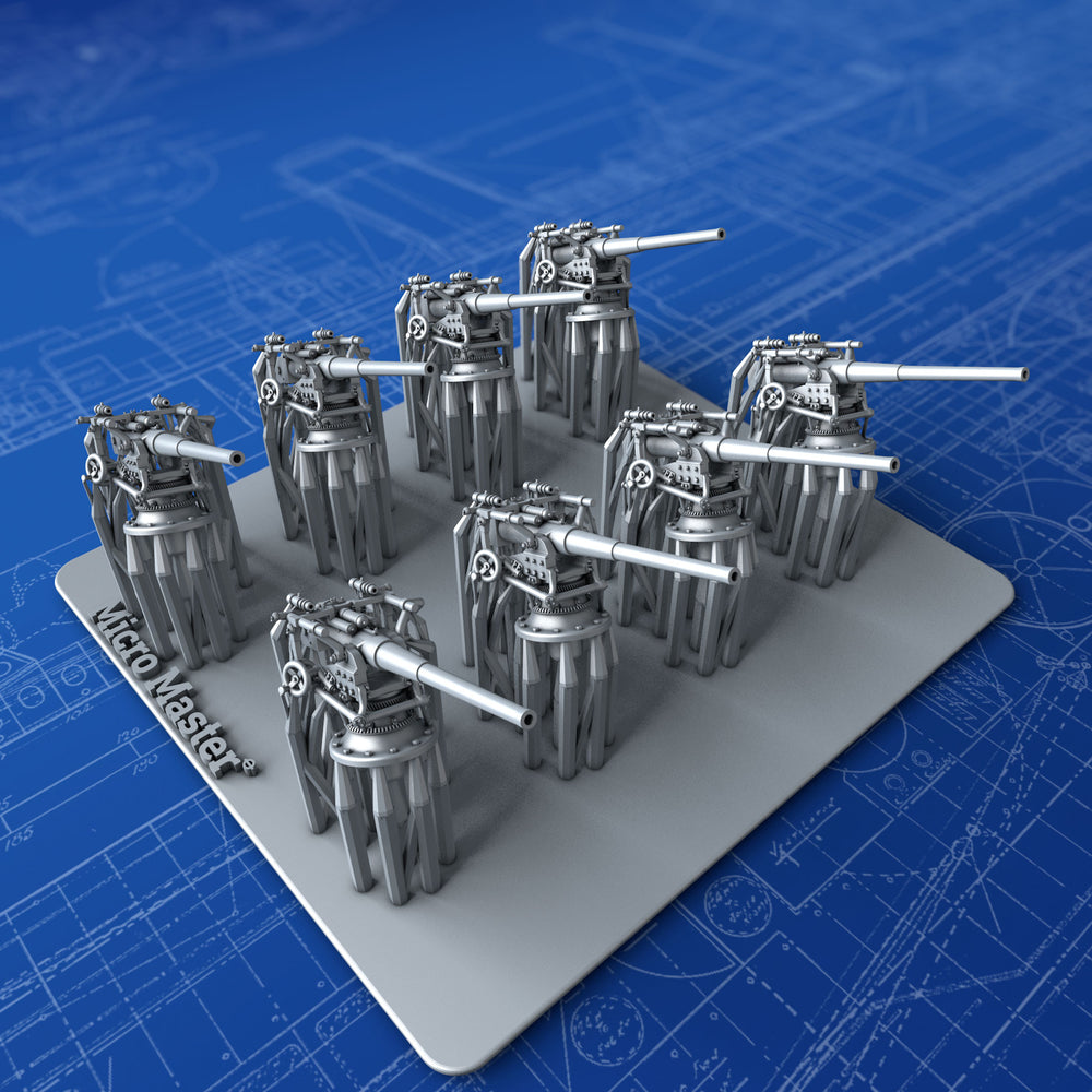 1/350 Imperial German Navy 8.8cm/45 (3.46") SK L/45 x8