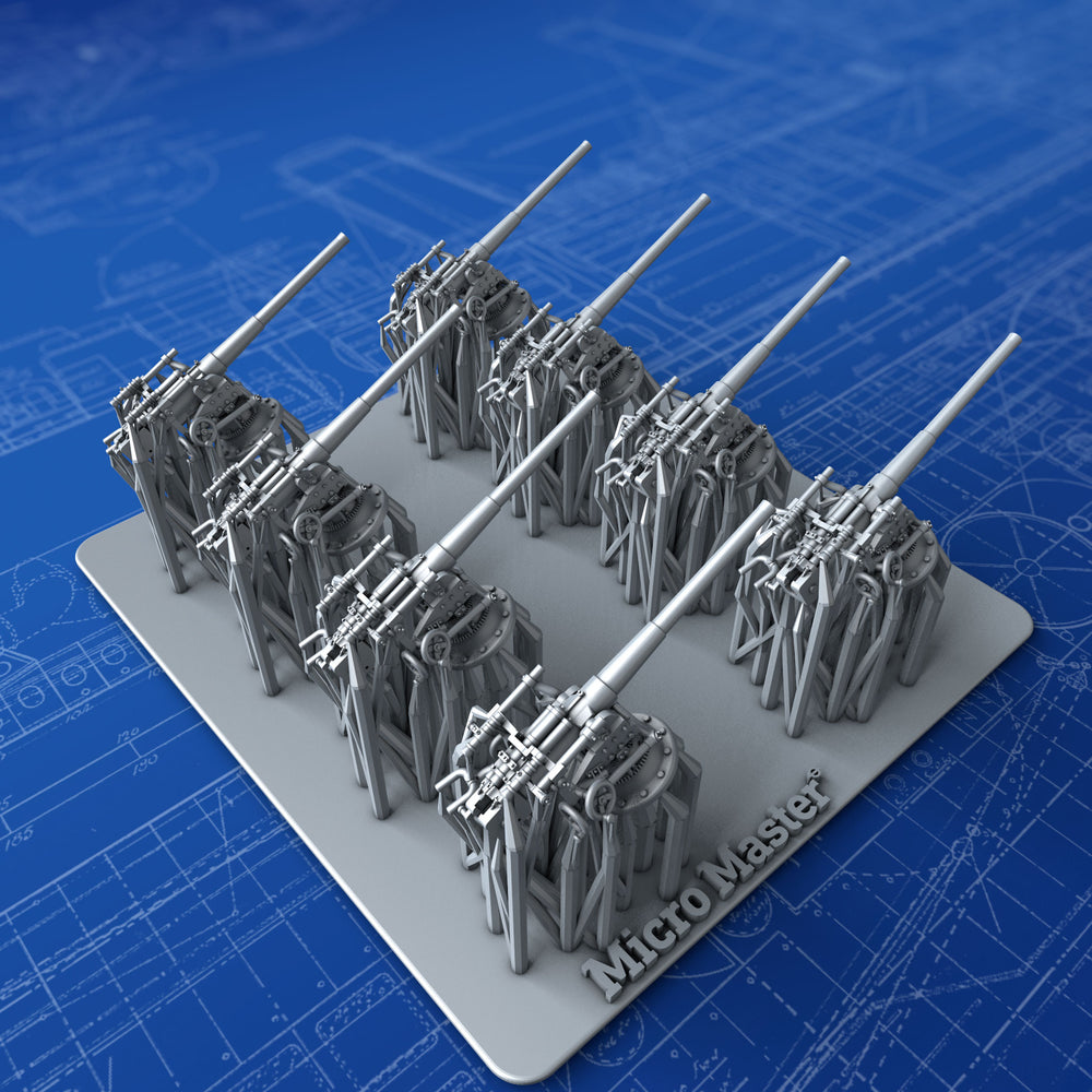 1/350 Imperial German Navy 8.8cm/45 (3.46") SK L/45 x8