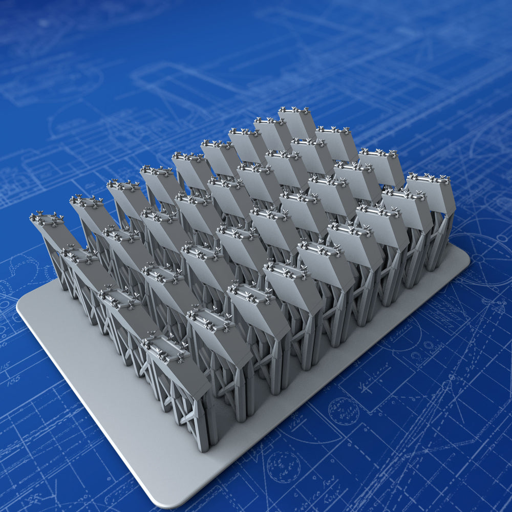 1/350 Royal Navy Quad Vickers 0.50"/62 MG MKIII Ready Use Lockers x36