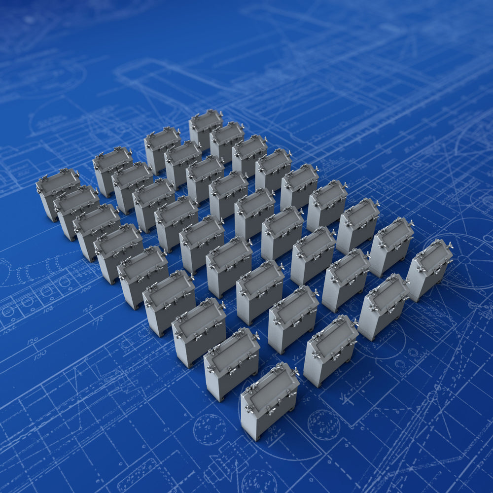 1/350 Royal Navy Quad Vickers 0.50"/62 MG MKIII Ready Use Lockers x36