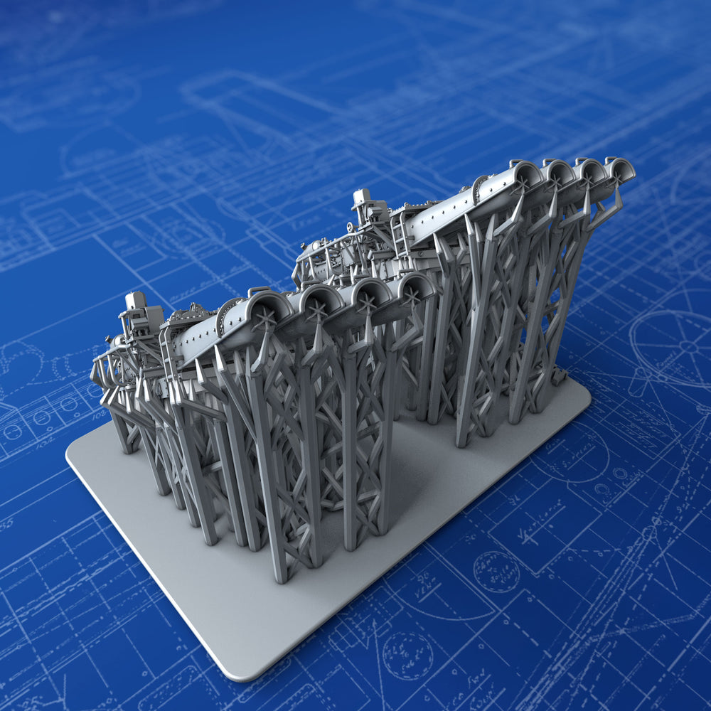 1/350 Royal Navy 21" QR MKIX Quad Torpedo Tubes x2