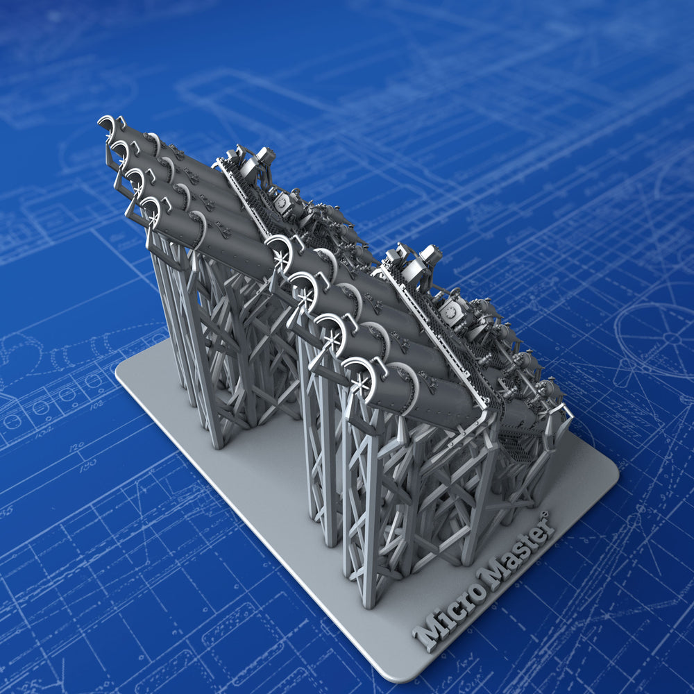 1/350 Royal Navy 21" QR MKIX Quad Torpedo Tubes x2