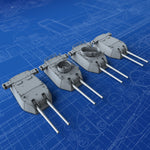 1/600 Royal Navy 8" MKVIII MKII Turrets x4 (HMS Norfolk 1942)