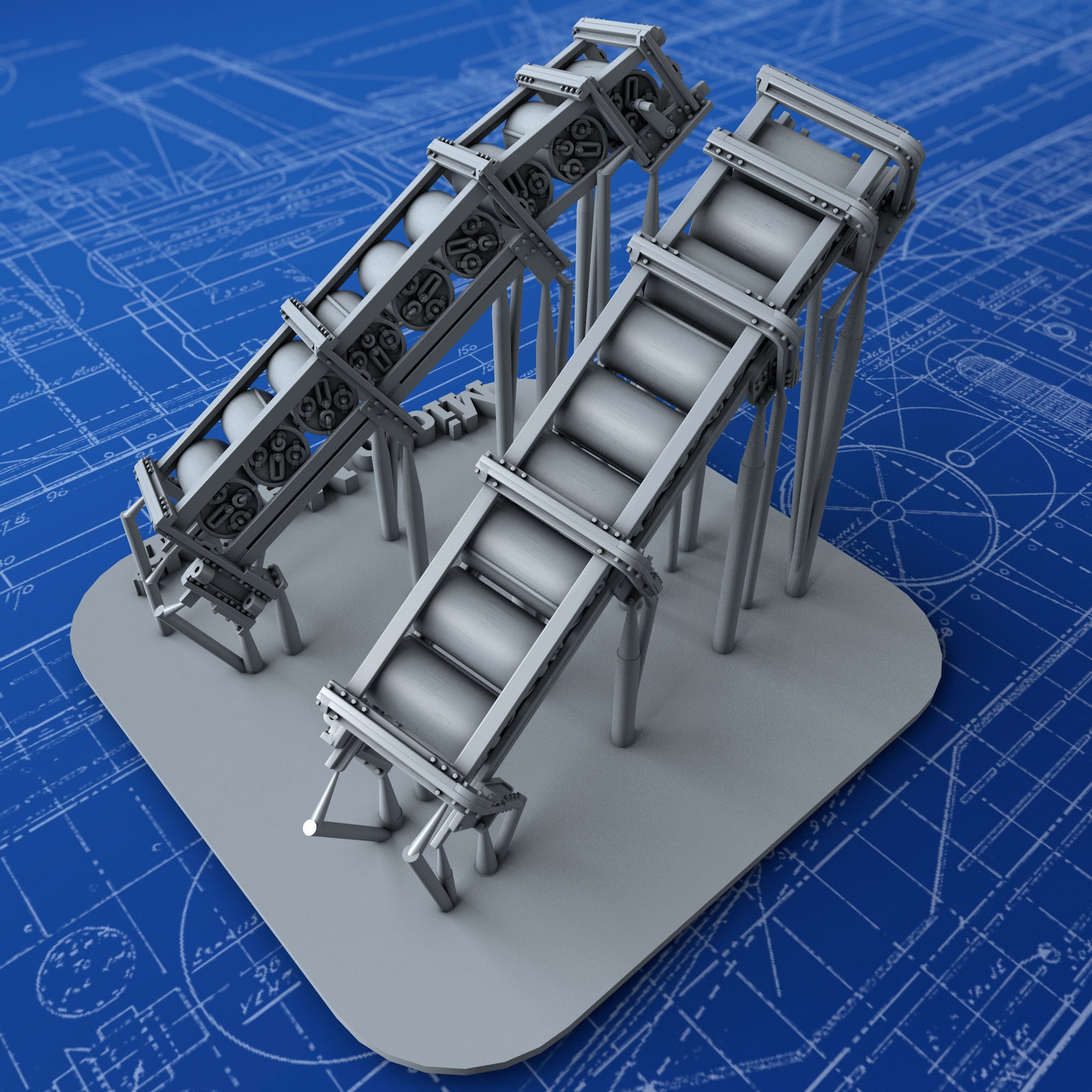 Hms Depth Charge Rack 1/350 Royal Navy Depth Charge Rails MKI x2 (9 Charge Version) – Micro ...