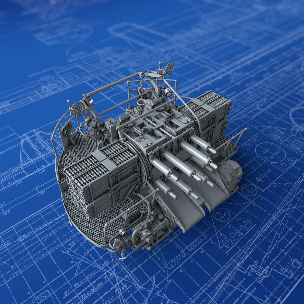 1/150 Royal Navy 2-pdr Octuple Pom Pom (4cm/39) QF MKVIII on ‘M’ (MKV ...